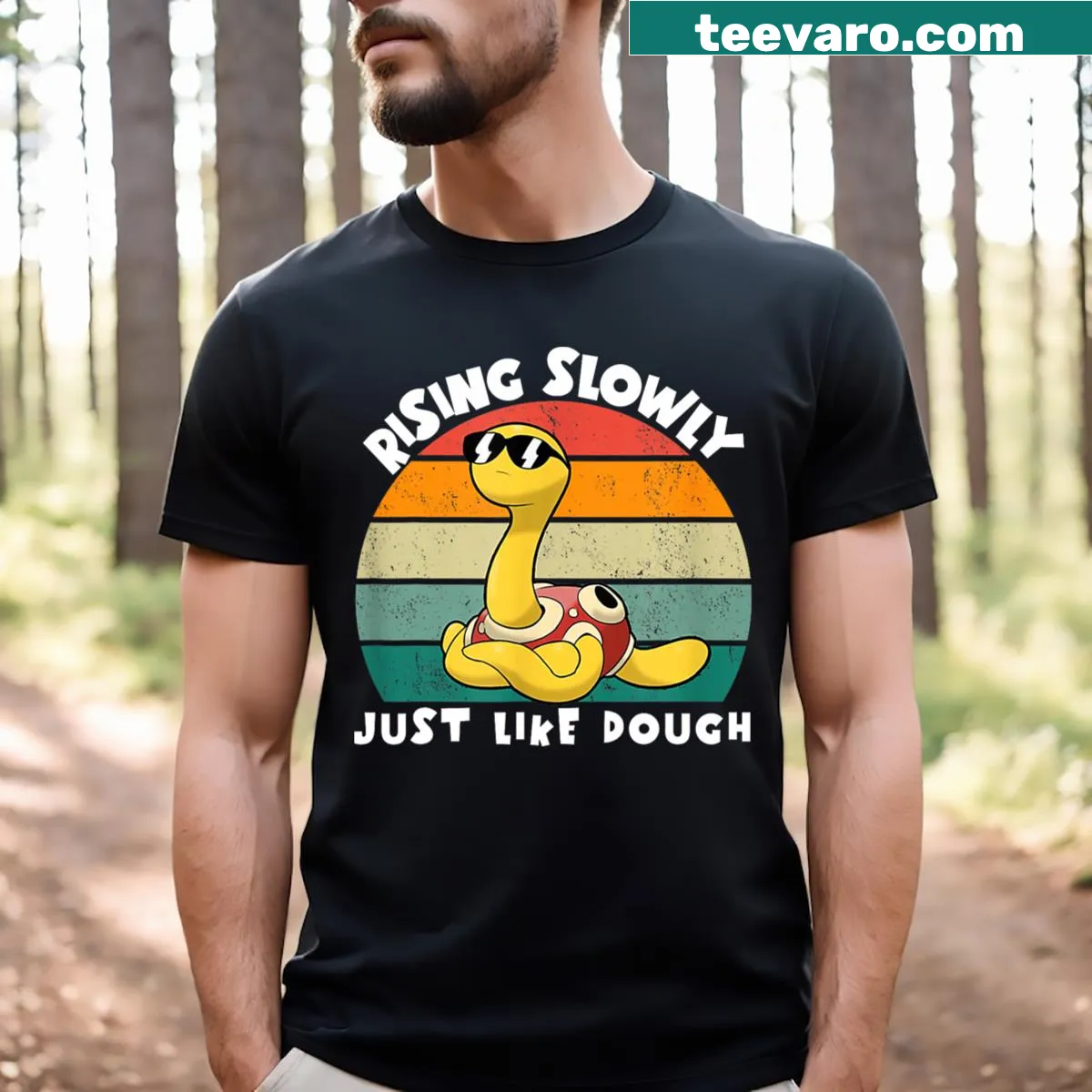 Funny t-shirt featuring a dough character for costume fun. — on a men's t-shirt
