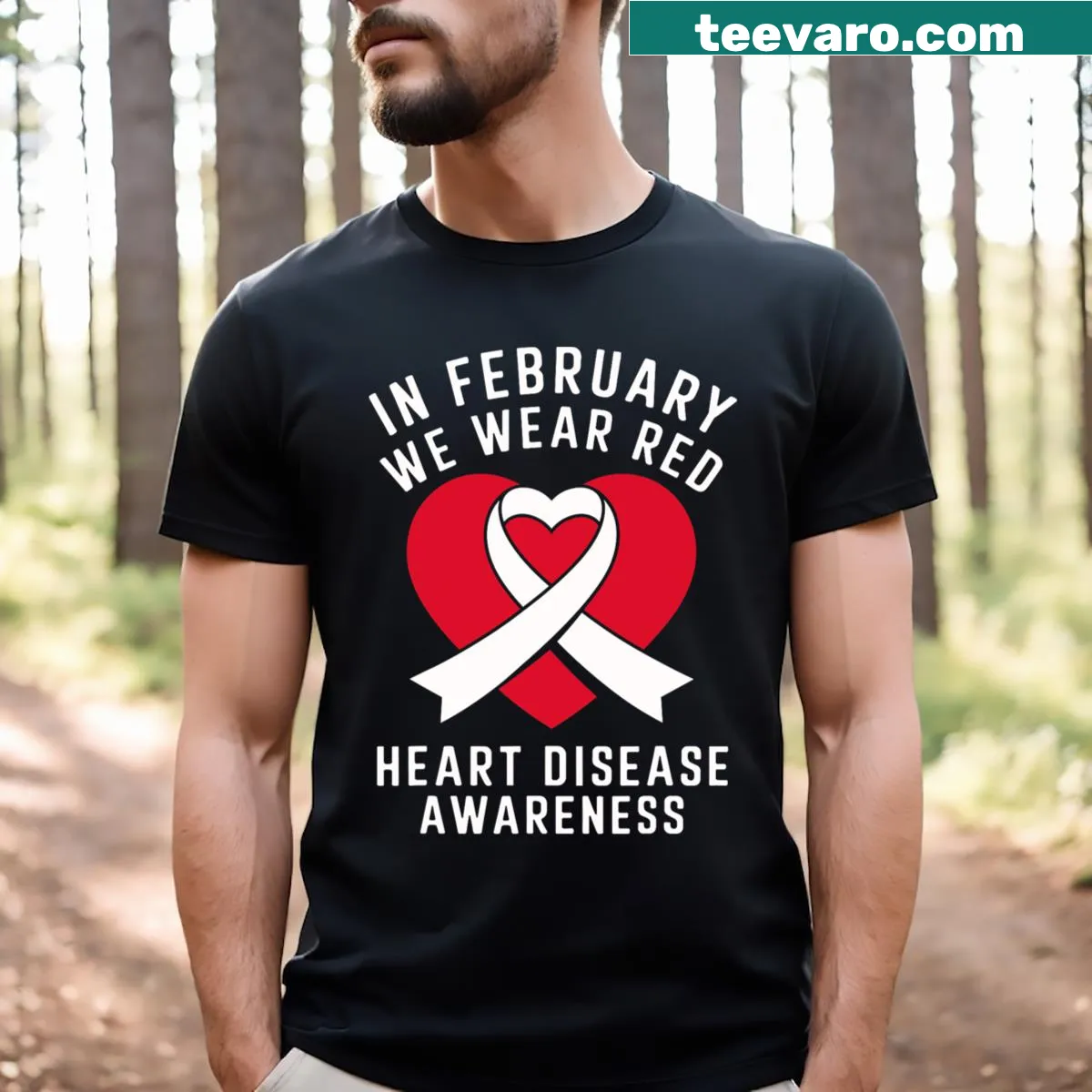 Heart disease awareness T-shirt for men with a meaningful message — on a men's t-shirt