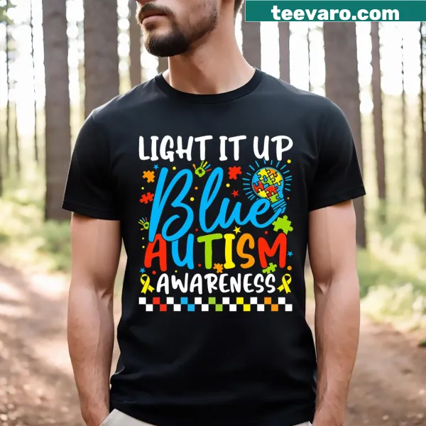 Puzzle piece graphic Autism Awareness t-shirt for support