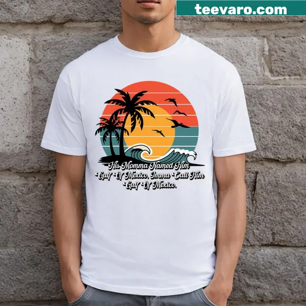Playful retro T-shirt with humorous phrase about Gulf Of Mexico