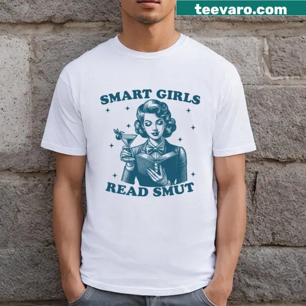 Funny graphic promoting smart girls who read adult literature