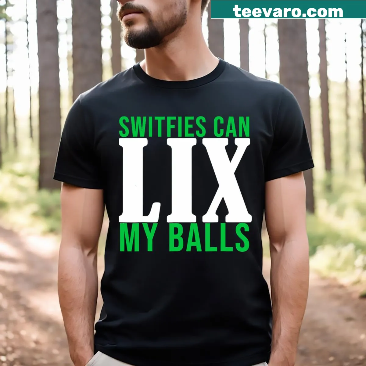Funny typography T-shirt with humorous saying — on a men's t-shirt