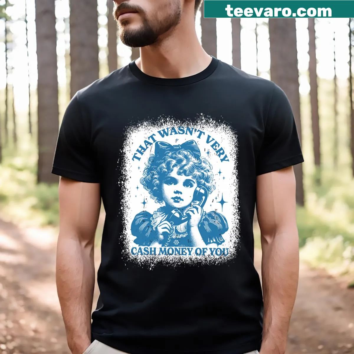 Sarcastic t-shirt with humorous saying — on a men's t-shirt