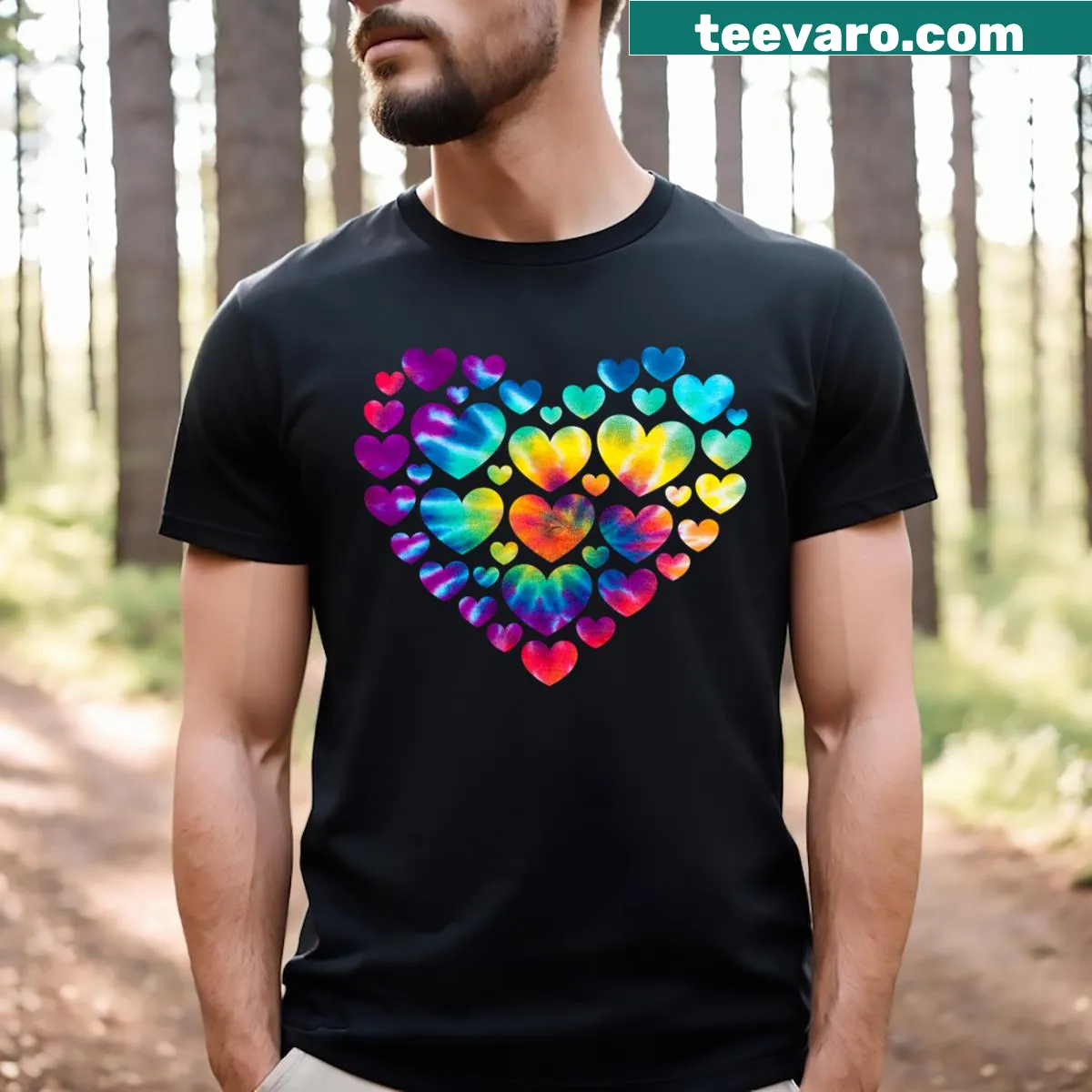 Heart-themed Valentine's Day shirt for kids — on a men's t-shirt