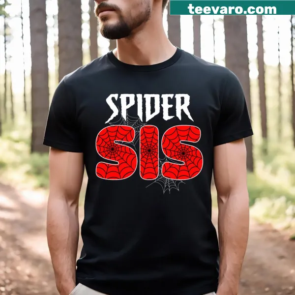 Cute graphic t-shirt for big sisters with spider web design