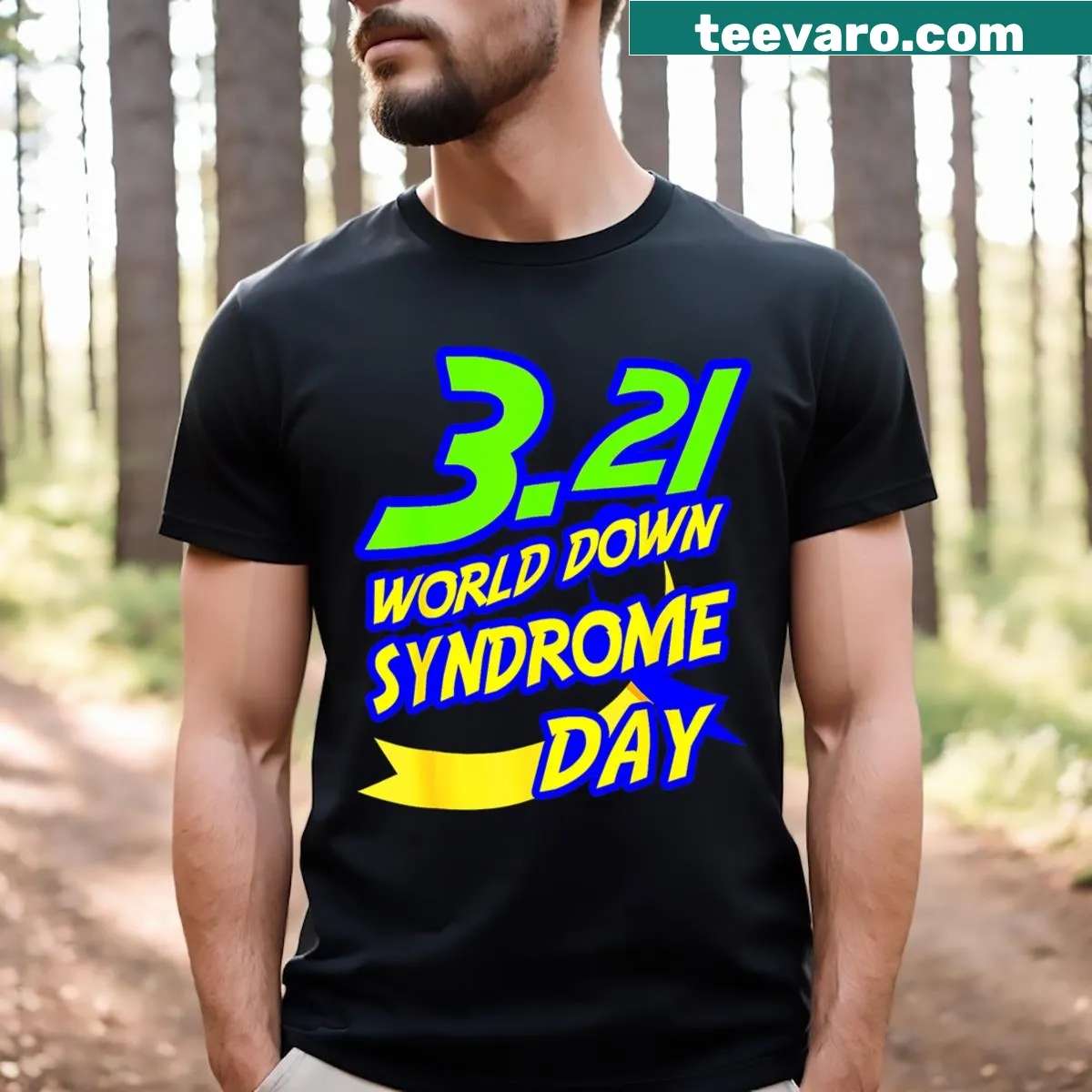 T-shirt for World Down Syndrome Day 2025 awareness — on a men's t-shirt