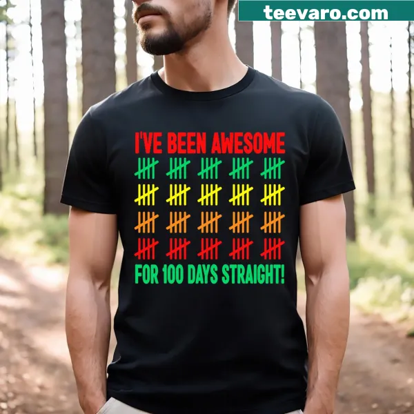 Playful design on a 100 Days of School T-shirt for boys