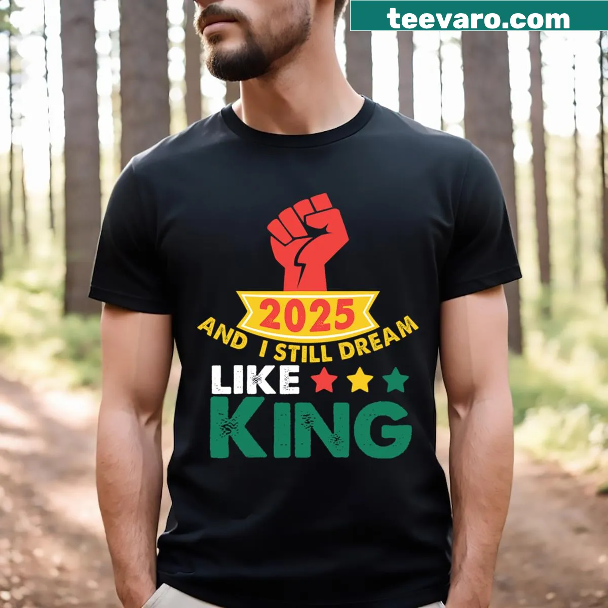 Inspirational T-shirt featuring a message inspired by Martin Luther King Jr. — on a men's t-shirt