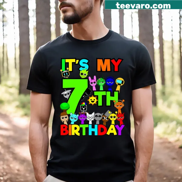 T-shirt featuring fun birthday decorations for kids