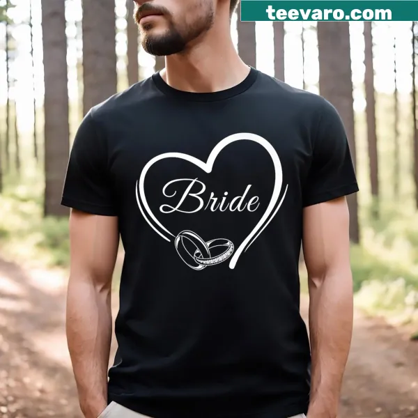 Illustration of a heart with wedding rings, symbolizing bride's love