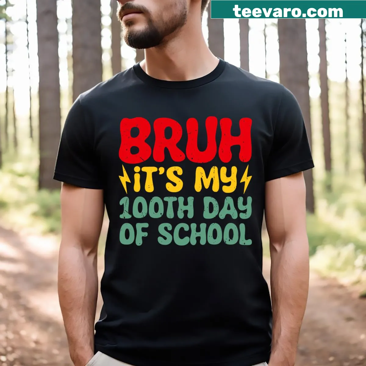 T-shirt with 'It's My 100th Day Of School' for boys celebration — on a men's t-shirt