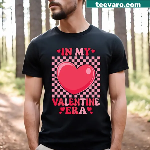 Retro heart graphic on Valentine's Day girls T-shirt