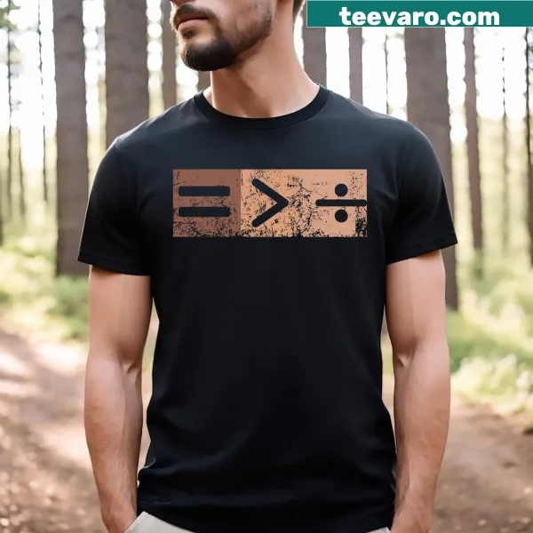 Shirt with the message 'Equality Is Greater Than Division' for Black History Month
