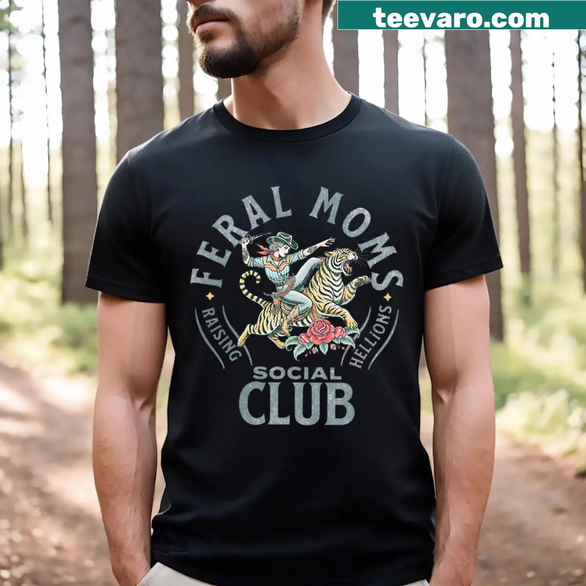 Trendy T-shirt for moms with playful message about motherhood — on a men's t-shirt