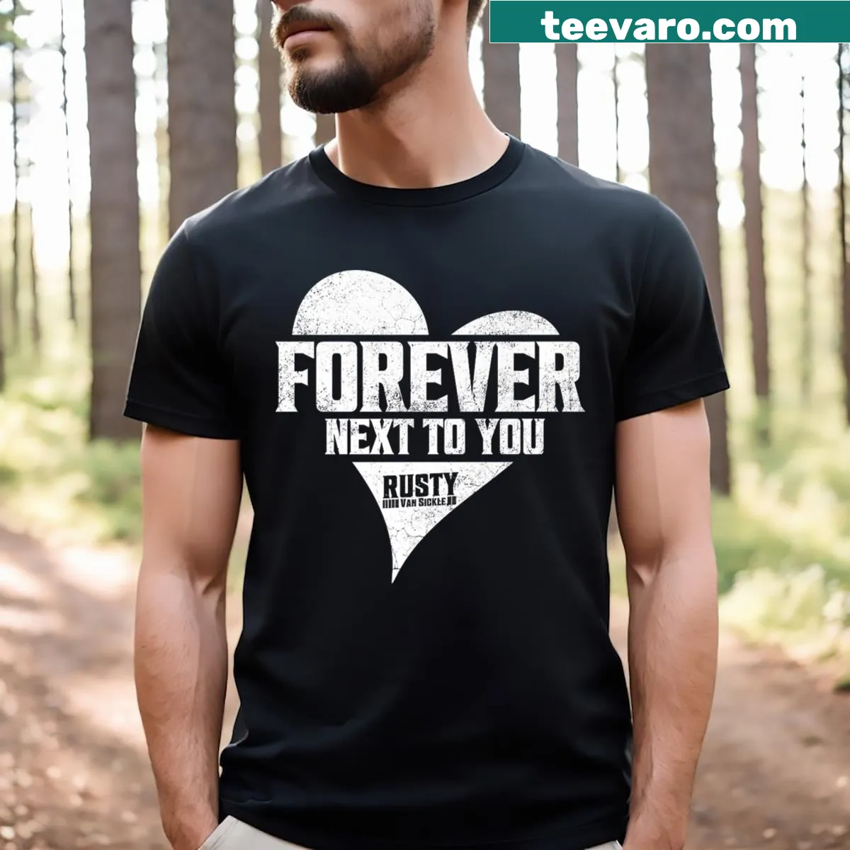 T-shirt with heartfelt message about love and companionship — on a men's t-shirt