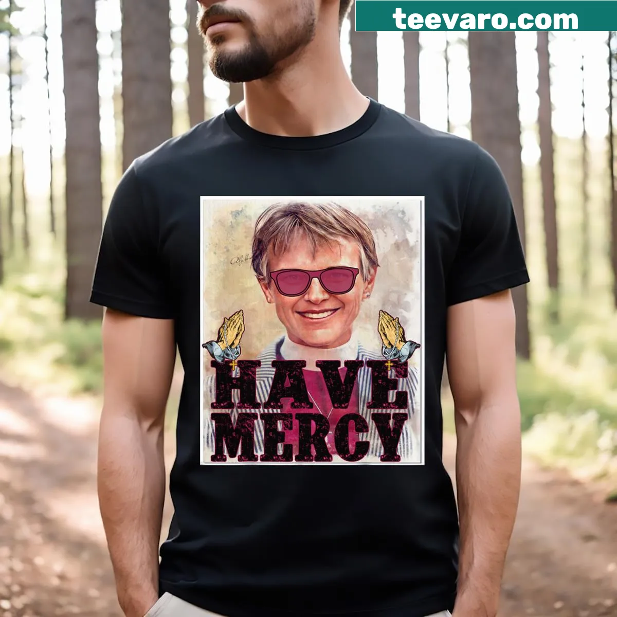 Fan club graphic for Bishop Marianne Edgar Budde T-shirt — on a men's t-shirt
