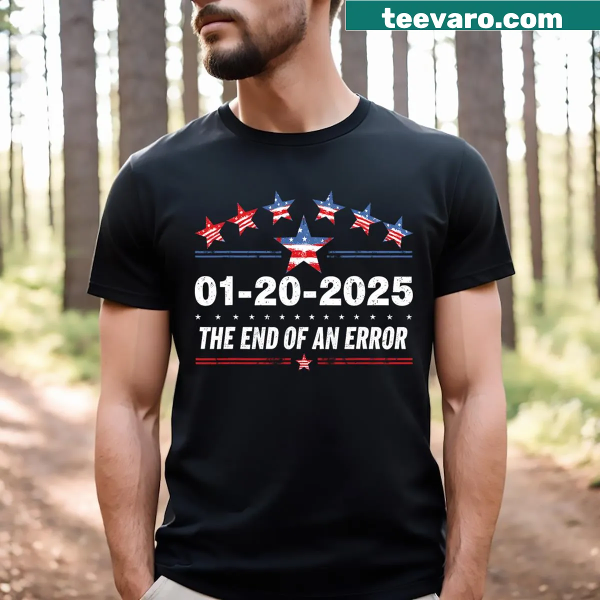 T-shirt featuring bold typography for Inauguration Day 2025 — on a men's t-shirt