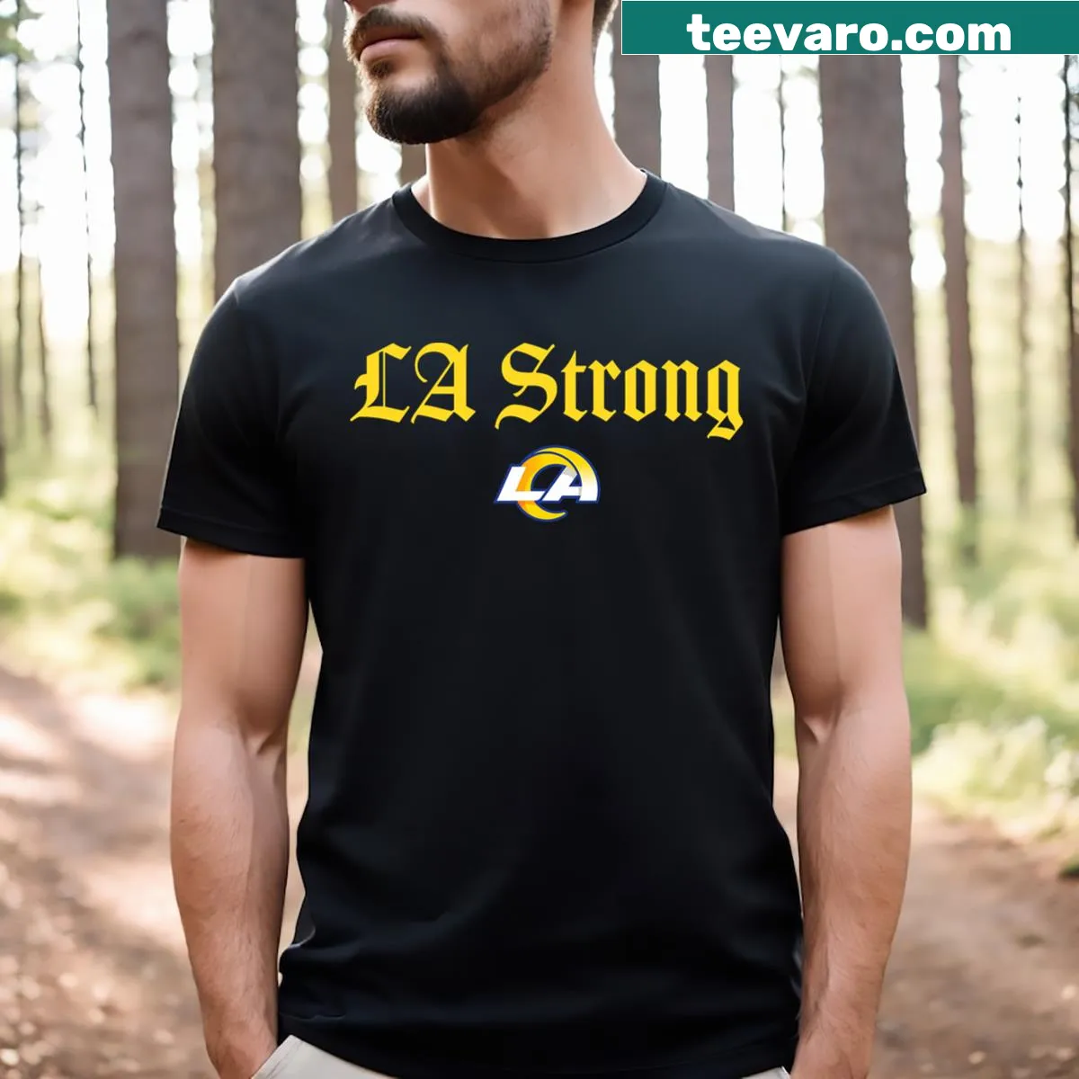 Proud 'Lafd Ram' T-shirt for supporters of the Los Angeles Fire Department — on a men's t-shirt