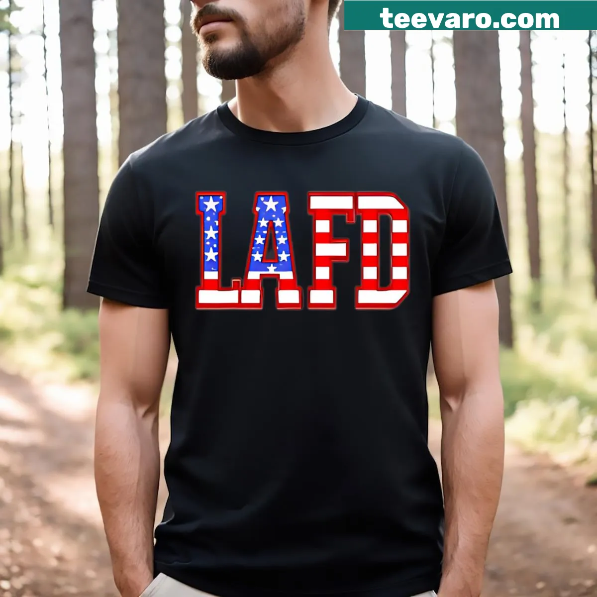 Meaningful 'Lafd Strong' T-shirt for supporters of firefighters — on a men's t-shirt