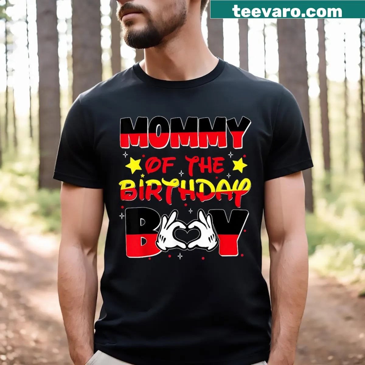 Matching T-shirt for Mommy of the Birthday Boy — on a men's t-shirt
