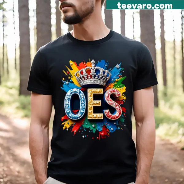 Watercolor queen crown design for the Eastern Star t-shirt