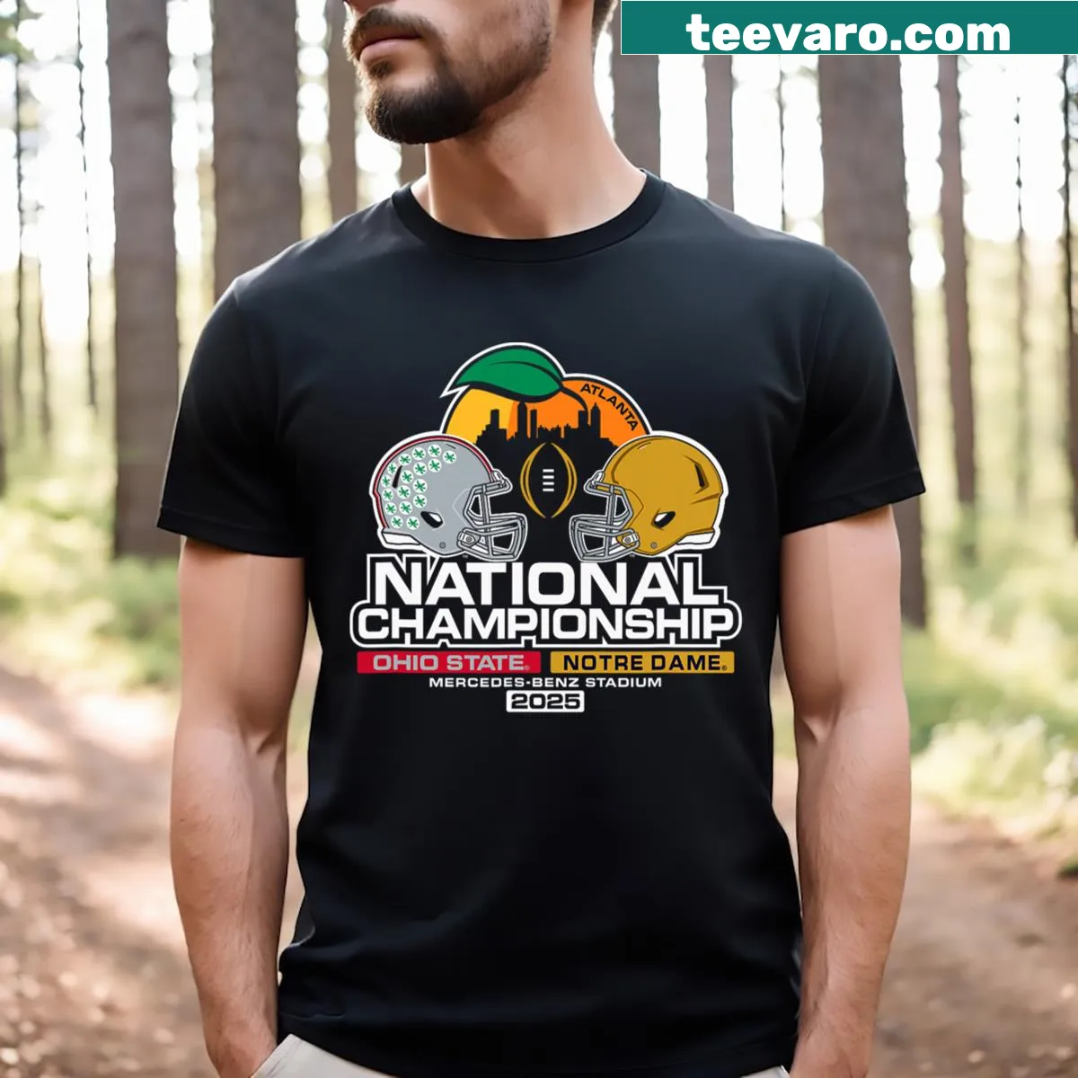 T-shirt for Ohio State vs Notre Dame National Championship 2025 — on a men's t-shirt