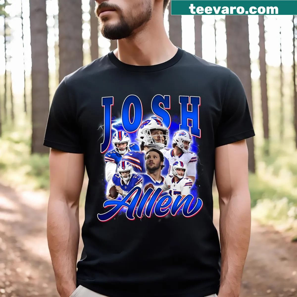 Retro Team Allen shirt with proud family name in nostalgic design — on a men's t-shirt