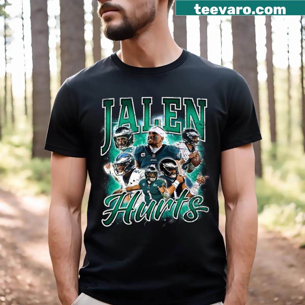 Retro Team Jalen shirt with proud family name in nostalgic design — on a men's t-shirt