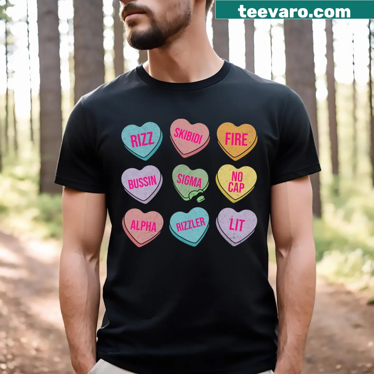 Funny Skibidi Rizz graphic T-shirt for toddlers — on a men's t-shirt