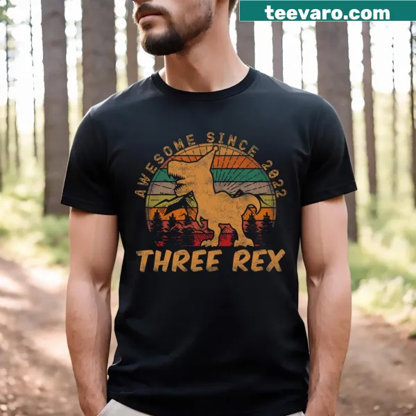 Cute dinosaur T-shirt for a 3rd birthday
