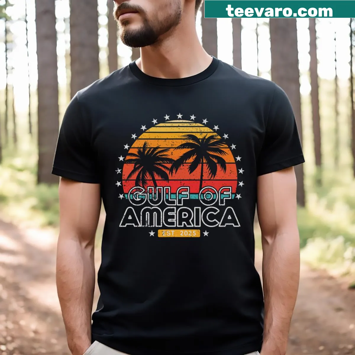 Trump T-shirt featuring the former president — on a men's t-shirt
