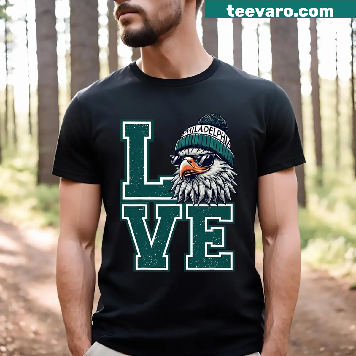 Vintage eagles flying t-shirt with an inspirational message — on a men's t-shirt