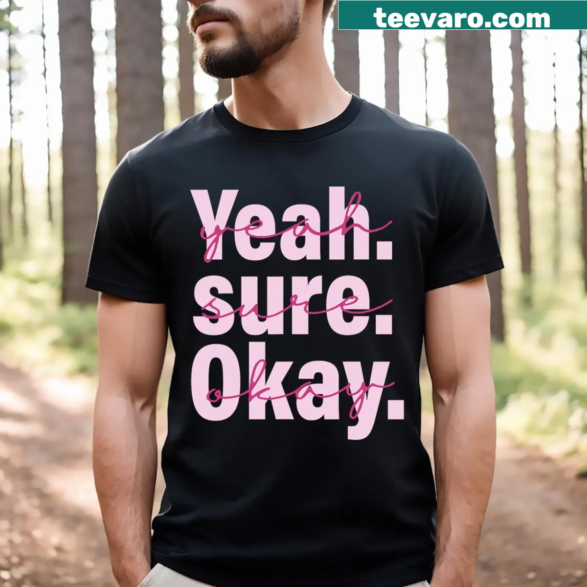 Casual T-shirt with Western-themed humorous text — on a men's t-shirt