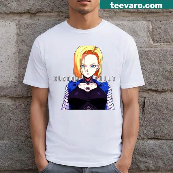 Customizable Android sticker graphic T-shirt for tech enthusiasts