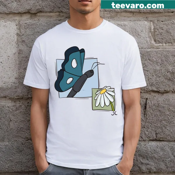 Illustrative Butterfly design on a T-shirt