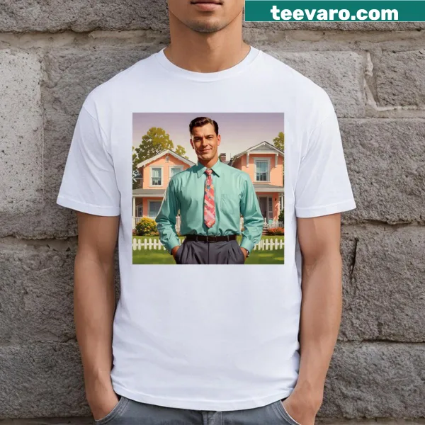 Pop art suburban dad design on a nostalgic T-shirt