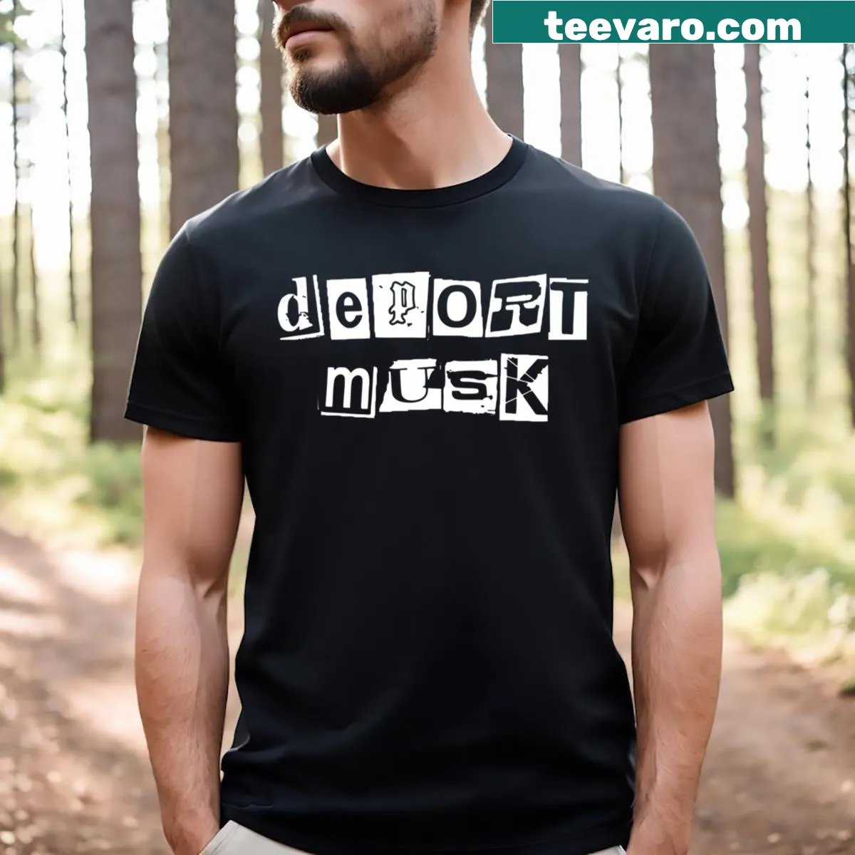 Funny saying about Musk printed boldly on a T-shirt — on a men's t-shirt
