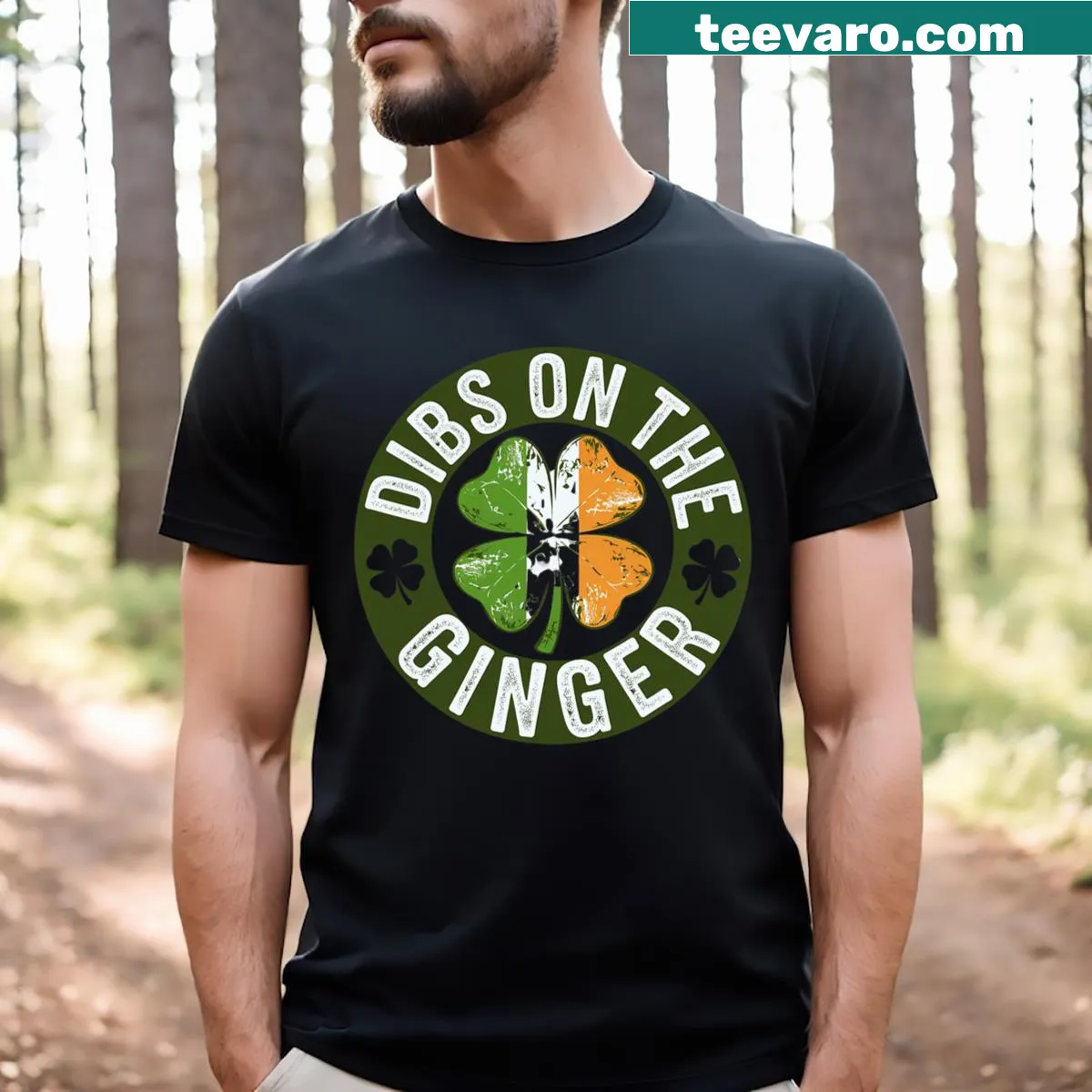 Humorous St. Patrick's Day t-shirt with fun ginger-themed text — on a men's t-shirt