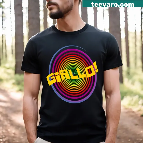 Typographic t-shirt with 'Giallo!' text design