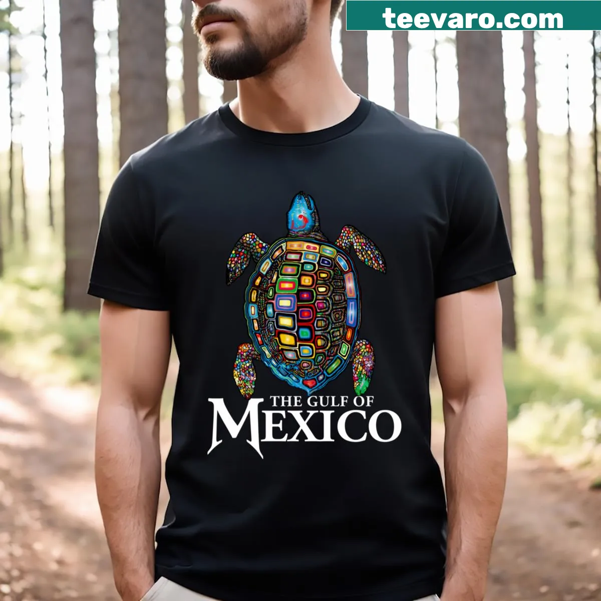 Graphic t-shirt featuring a sea turtle design emphasizing ocean conservation — on a men's t-shirt
