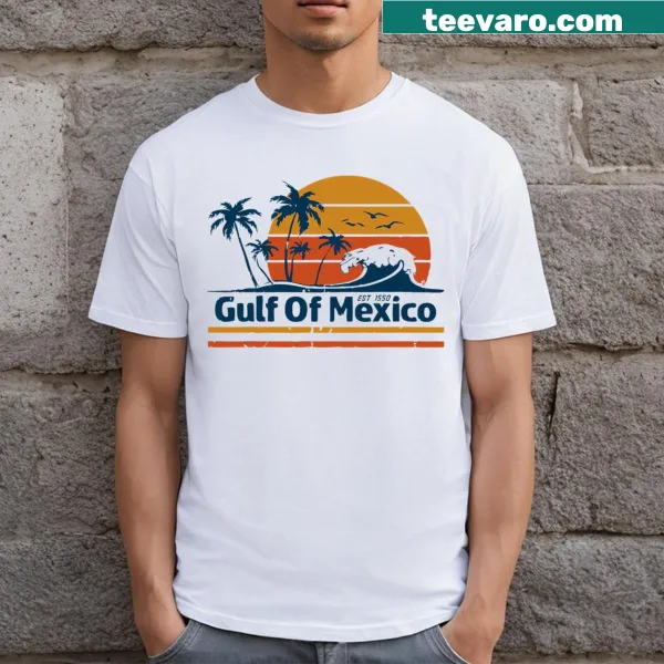 Illustrative Gulf of Mexico design T-shirt for coastal lovers
