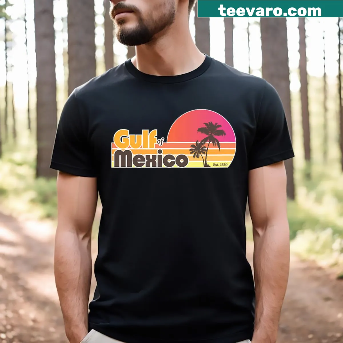 Vintage design celebrating the Gulf of Mexico — on a men's t-shirt