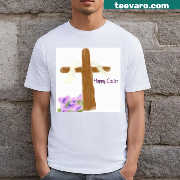 Charming Easter t-shirt with bunny and egg illustrations