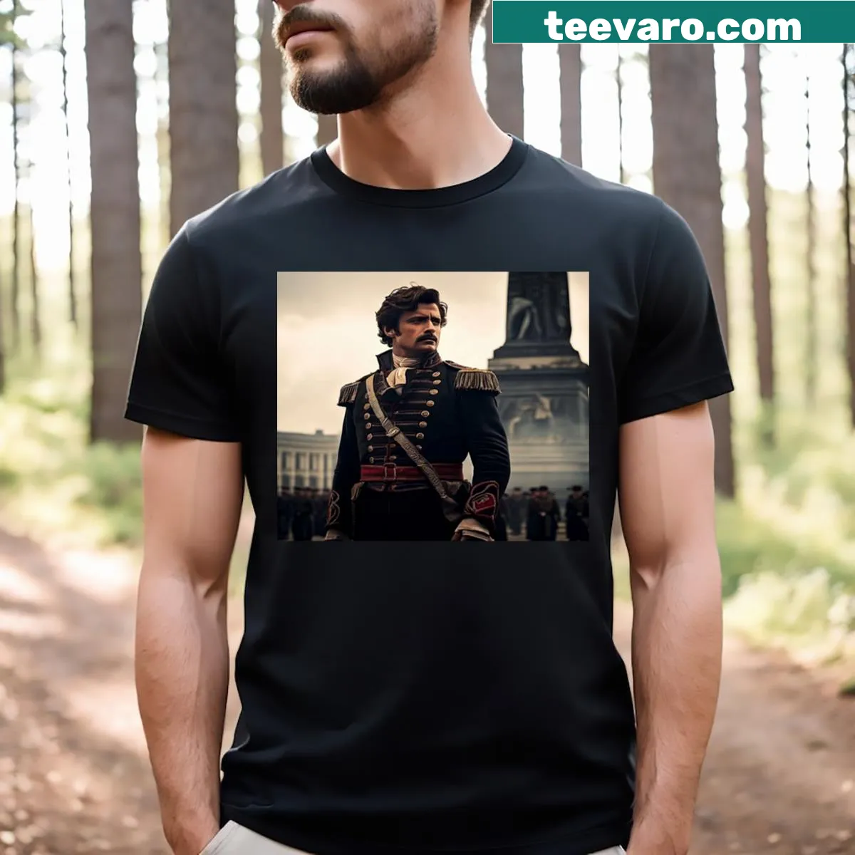 T-shirt with the phrase 'Historical Films And Biopic' in bold typography — on a men's t-shirt