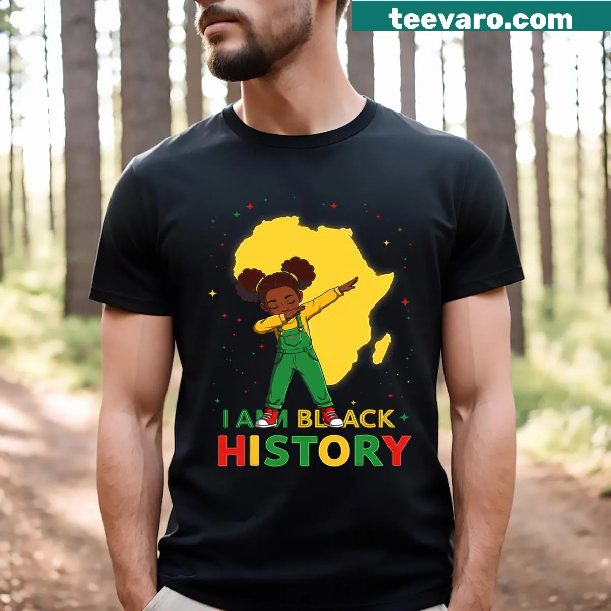 Black History Month T-shirt for kids with empowering message — on a men's t-shirt