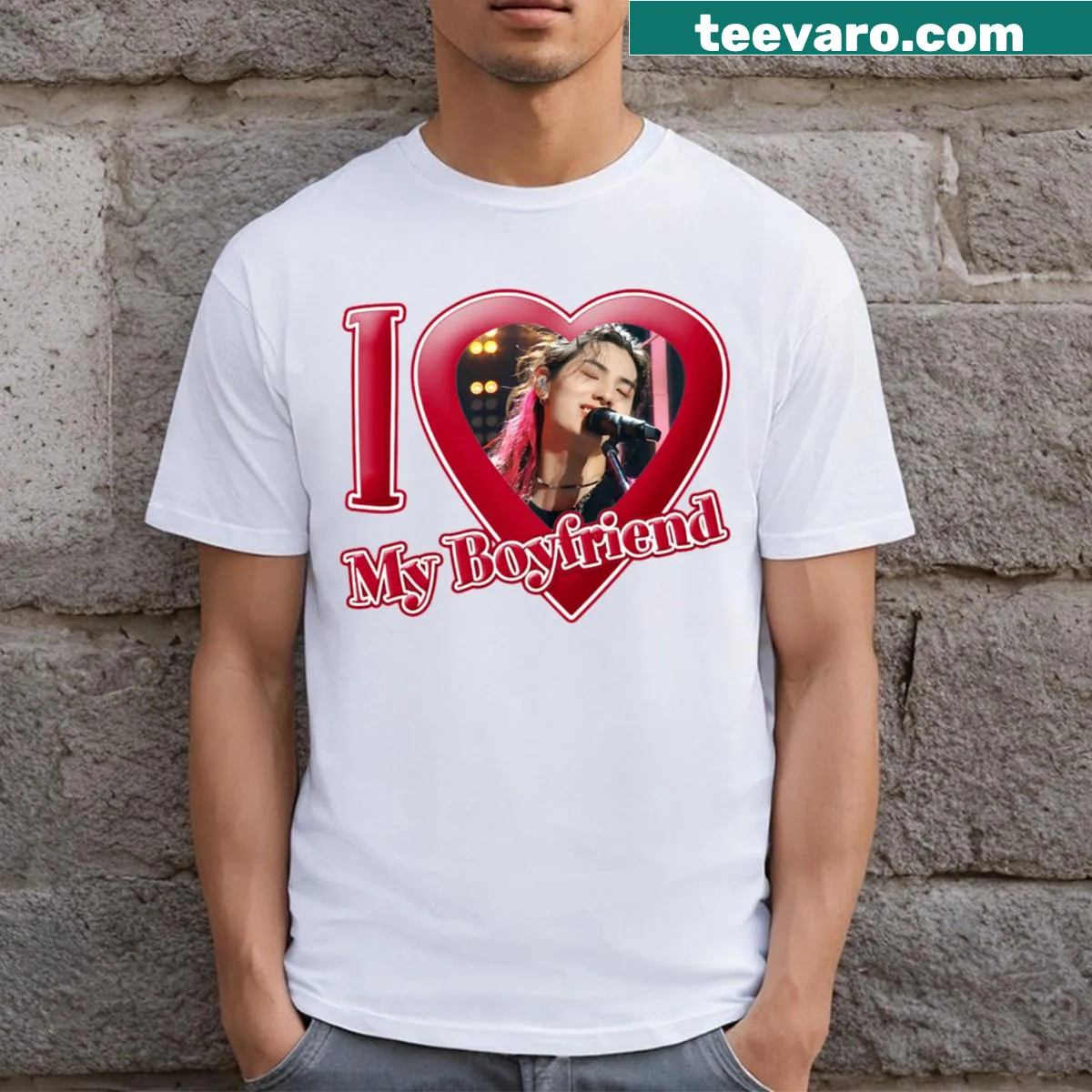 Cute t-shirt expressing love for Jooyeon — on a men's t-shirt