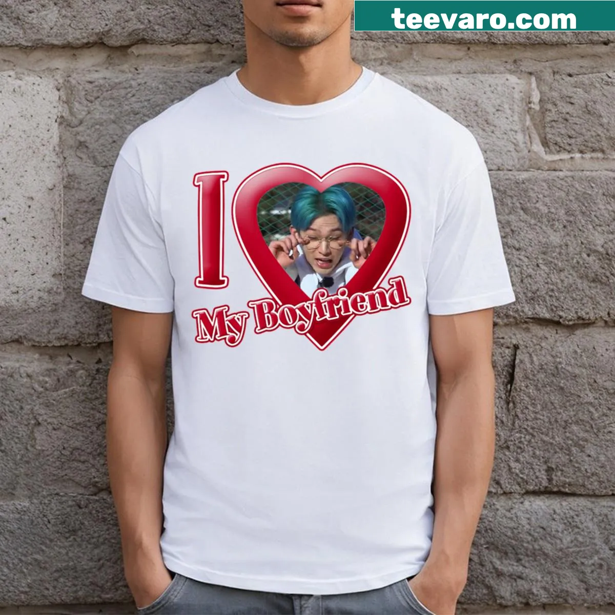 Adorable t-shirt showing love for Leedo — on a men's t-shirt