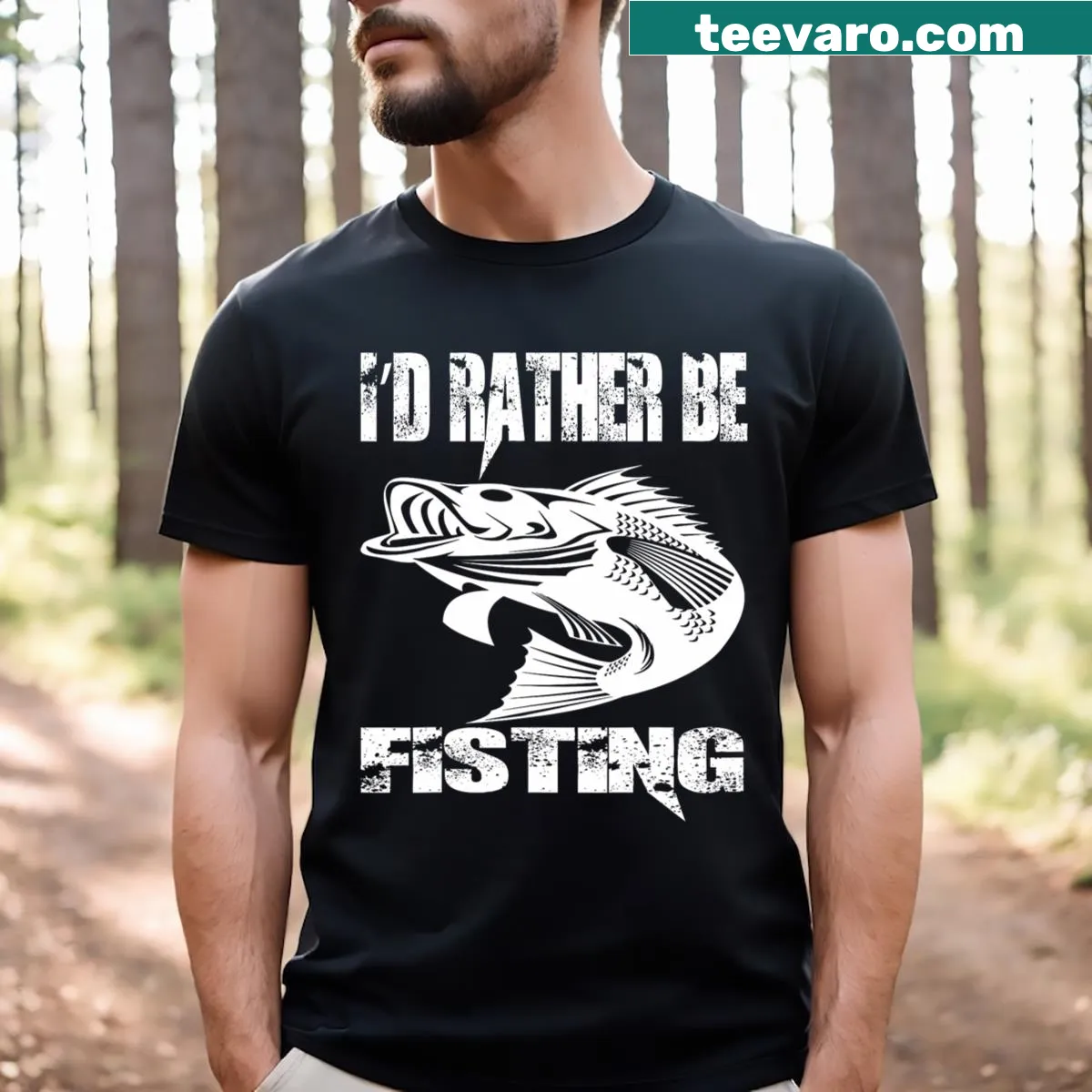 Humorous t-shirt with playful fisting text — on a men's t-shirt