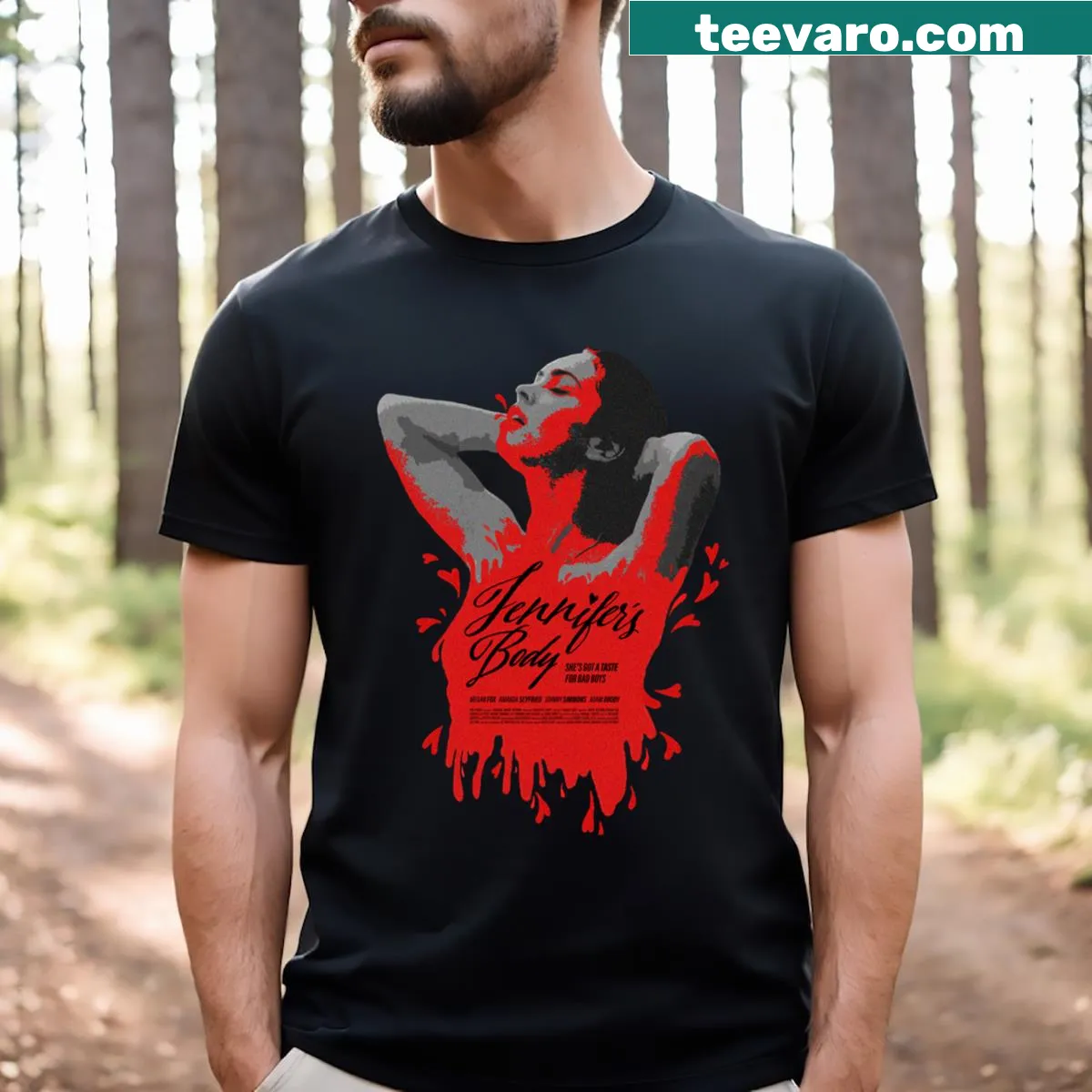 T-shirt inspired by the film Jennifer's Body — on a men's t-shirt