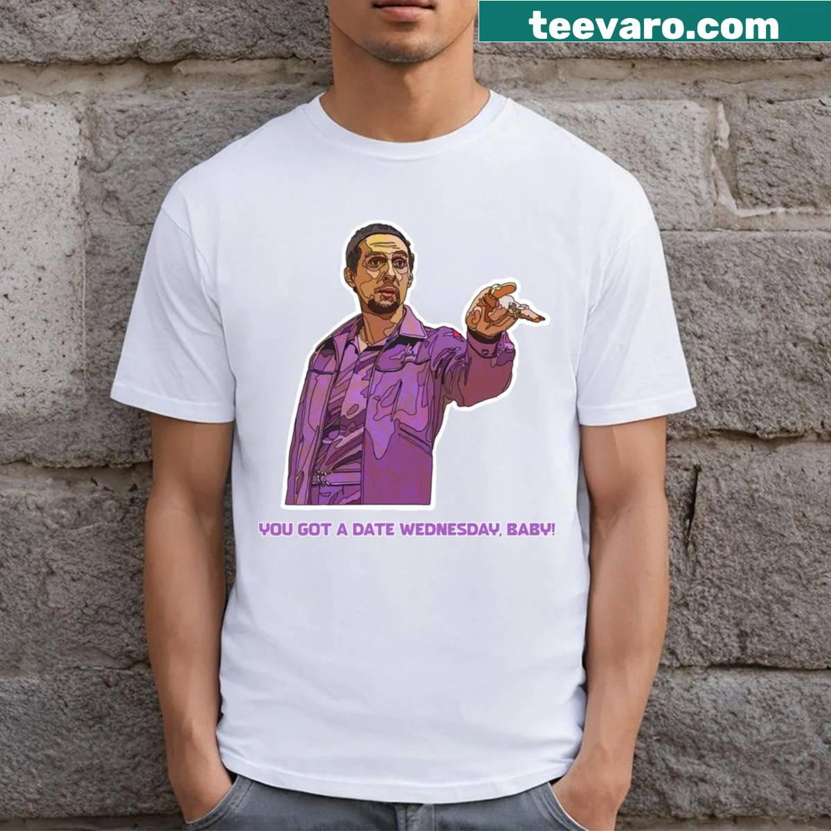 T-shirt featuring the phrase 'You Got A Date' from The Big Lebowski. — on a men's t-shirt